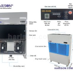 Máy hút ẩm Harison HD-504B may hut am harison hd 504b 8