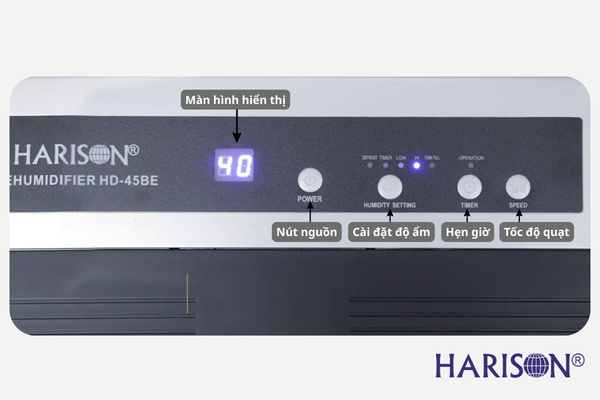 Hướng dẫn sử dụng máy hút ẩm Harison HD-45B