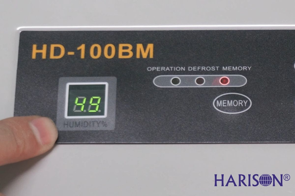 Hướng dẫn sử dụng máy hút ẩm Harison HD-100BM Màn hình LED hiển thị độ ẩm của máy hút ẩm công nghiệp Harison HD-100BM